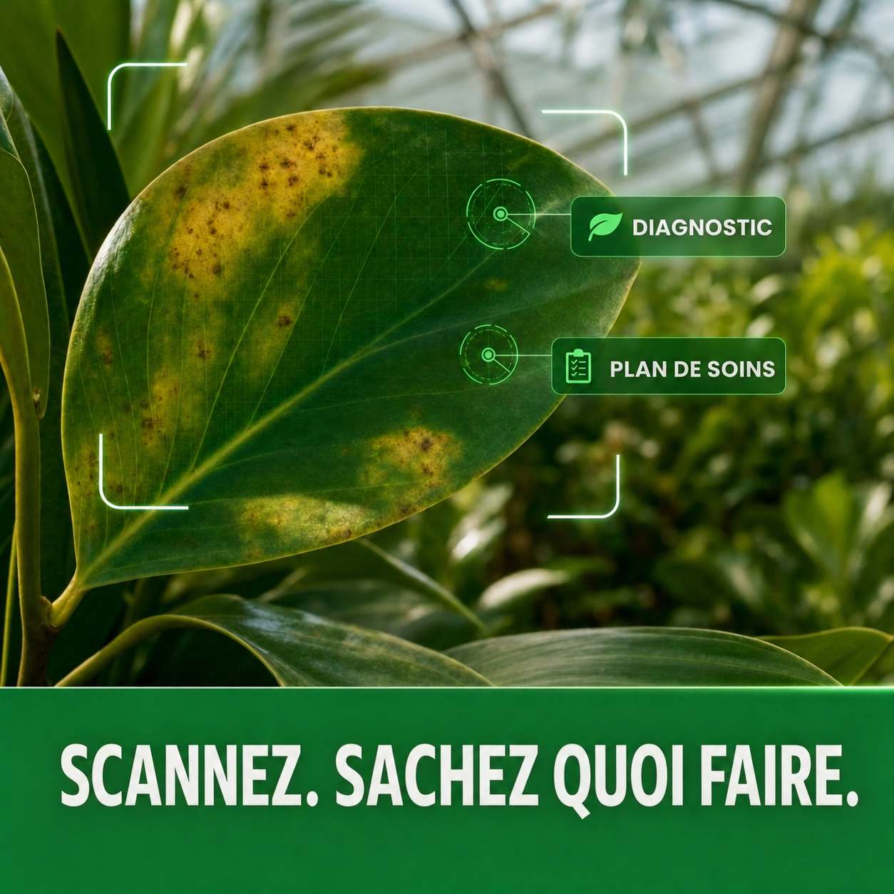 Cadrez la plante et découvrez quoi faire : diagnostic et plan de soins à partir de la photo